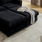 35.3" Corduroy Ottoman with Storage Oversized Ottoman - Image 7