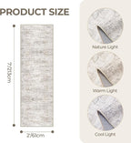 2x7 Runner Rug Non Slip, Washable Hallway Runner Rug, Taupe | Neutral Rugs - Image 2