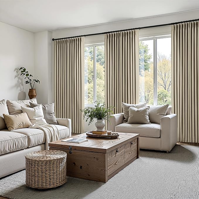 100 Inches Long Pinch Pleated Semi Sheer Curtains - Image 6