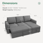 HONBAY Modular Sectional Sleeper Sofa - Image 2