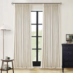 Cream Beige Pinch Pleated 120 Inch Curtains High Ceiling Linen Curtains | 100% - Image 8