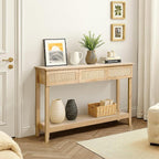Karl home Console Table, Rattan Entryway Table - Image 6