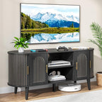 51" Fluted TV Stand, Mid-Century Modern Entertainment Center - Image 8