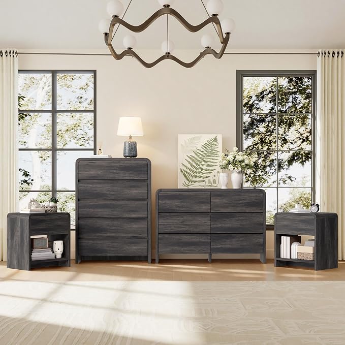 Modern 4-Piece Bedroom Furniture Set by AMERLIFE