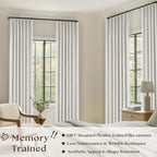 90 Inch Linen Blackout Curtains Pinch Pleated - Image 2
