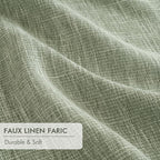 MIULEE Sage Green Pinch Pleated 100% Blackout Linen Curtains 40x90 Inches | - Image 6