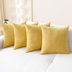 CaliTime Decorative Couch Throw Pillow Covers 18 X 18 Inches Gold | Pack of 4 by CaliTime