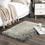 Ashler Faux Fox Fur Rug, 2x3 Rectangle Rug, Ultra Soft Shaggy Area Rugs - Image 2