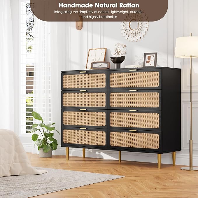 GarveeHome Rattan 8 Drawer Dressers - Image 7