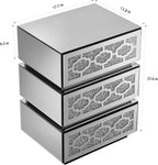 Mirrored Bedside Nightstand, Modern Side Table - Image 2