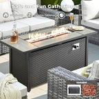 ovios 13 Pieces Patio Furniture Set, Outdoor Wicker Sectional Sofa - Image 7