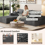 95" Cloud Sectional Couch with L-Shape Chaise, Modular Comfy Sofa Chaise Longue - Image 3