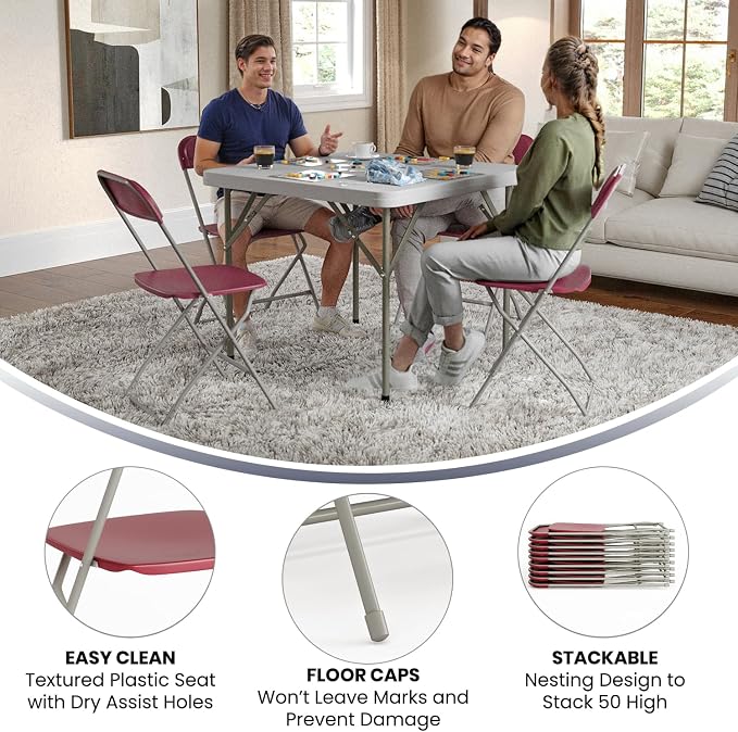 Flash Furniture Hercules Series Plastic Folding Chair - Image 6
