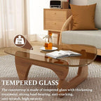 Glass Coffee Table, Triangle Coffee Table - Image 3