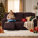 5-Piece Recliner Sofa Covers, Stretch Geometric Strokes Jacquard Recliner Sofa - Image 5