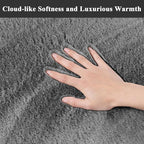 SHACOS Ultra Soft Faux Rabbit Fur Area Rug 5'x7', Non Slip Washable Padded - Image 4