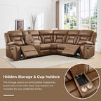 EBELLO Manual Reclining Sectional Sofa - Image 4