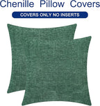 CaliTime Decorative Couch Throw Pillow Covers 24 X 24 Inches Dark Green | Pack - Image 6