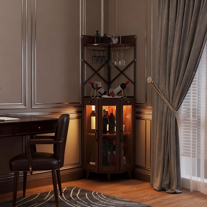 COCO DESIGN Corner Wine Cabinet - Image 3