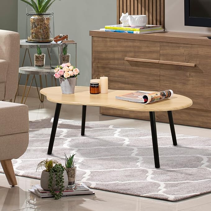 Small Coffee Table Cloud Coffee Table Modern Center Table Floor Table Walnut - Image 5