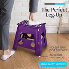 Handy Laundry Folding Step Stool 13 Inch – Sturdy Plastic Foldable Step Stool - Image 2