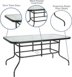 Flash Furniture Lila 5 Piece Patio Dining Set - Image 3