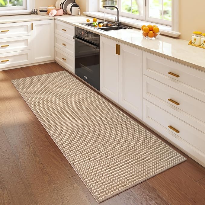 Hallway Runner Rug Woven Washable Long Kitchen Runner Brown 2x5 ft | Boho Soft - Image 3