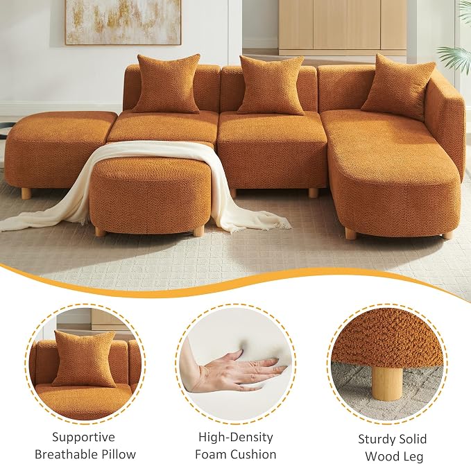 VANOMi 109.84" Modular Sectional Sofa - Image 4
