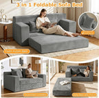 Winzon Boneless Loveseat, 3 in 1 Convertible Sofa Bed Sleeper Sofa Floor Futon - Image 3