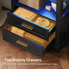 HOOBRO Tall Arched Bookshelf, Arch Bookcase - Image 4