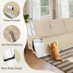 HDCAXKJ 100% Waterproof Reclining Sectional Couch Covers L Shape Recliner Sofa - Image 7