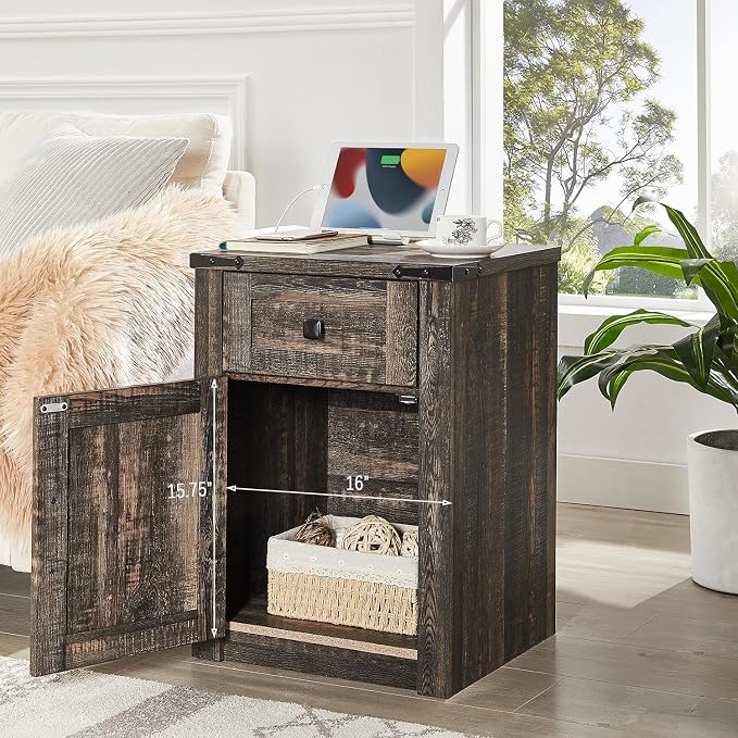 SOOWERY Nightstands Set of 2, Nightstand - Image 5