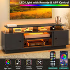YITAHOME TV Stand with 36" Electric Fireplace, Modern Entertainment Center with - Image 3