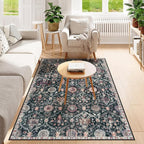 Lahome Moroccan Washable Rugs for Living Room, 4x6 Rug for Bedroom Non-Slip | by Lahome