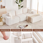 Weture 108” Modular Sectional Sofa, Cloud Sectional Couch - Image 4