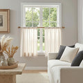 MYSKY HOME Natural Linen Curtains 30 Inches Long by MYSKYHOME