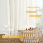 Light Filtering Natural Linen 63 Inch Length Curtains - Image 4