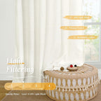Light Filtering Linen Curtains 54 Inches Long - Image 4