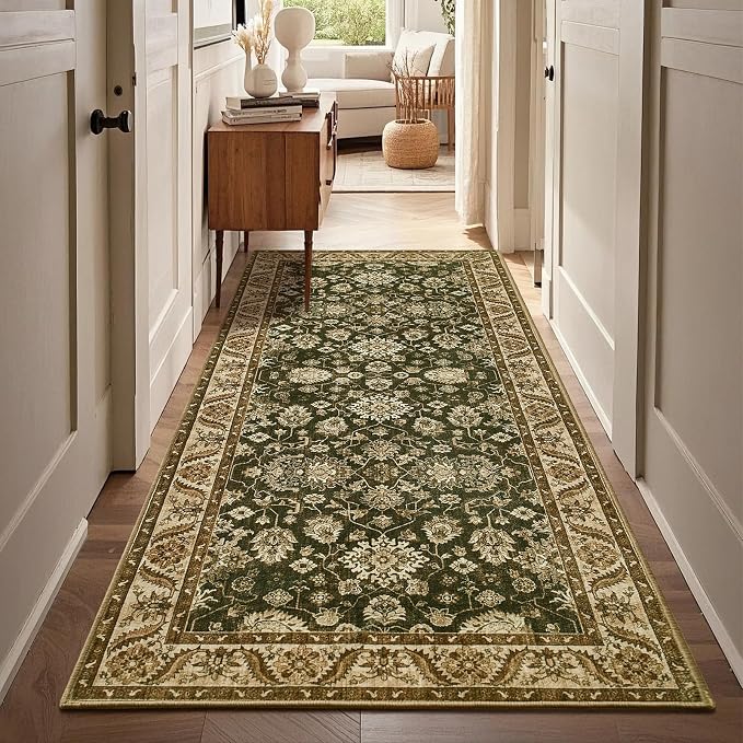 Washable Runner Rug, 2x6Ft Floral Runners - Image 3