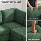 104'' V Shaped Modular Sofa, Sectional Couch - Image 4