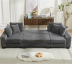 114" Sectional Couches with Pull Out Bed - Image 4