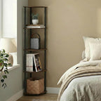Furinno Turn-N-Tube Storage Shelves, 5-Tier Corner Book Shelf, Standing Corner - Image 4