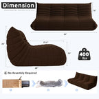WHGBJA Bean Bag Chairs for Adults, BeanBag Reading Chair Memory Foam Couch - Image 2