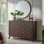 T4TREAM Fluted 9 Drawers Dresser, Curved Profile Design, Dresser TV Stand - Image 7