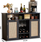 Lerliuo Rattan Wine Cabinet - Image 3