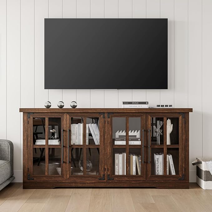 AMERLIFE Farmhouse 63" Buffet Sideboard Cabinet - Image 4