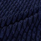 Set of 4 Navy Blue Decorative Throw Pillow Covers 22x22 Inch Corduroy Pillow - Image 4