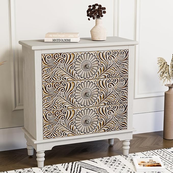 HOMPUS Farmhouse 3-Drawer Dresser by HOMPUS