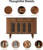 XUZENEST 47'' Fluted Sideboard Buffer Cabinet - Image 7