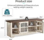 LINSY HOME Farmhouse TV Stand for 65 Inch TV, Wood Entertainment Center - Image 3